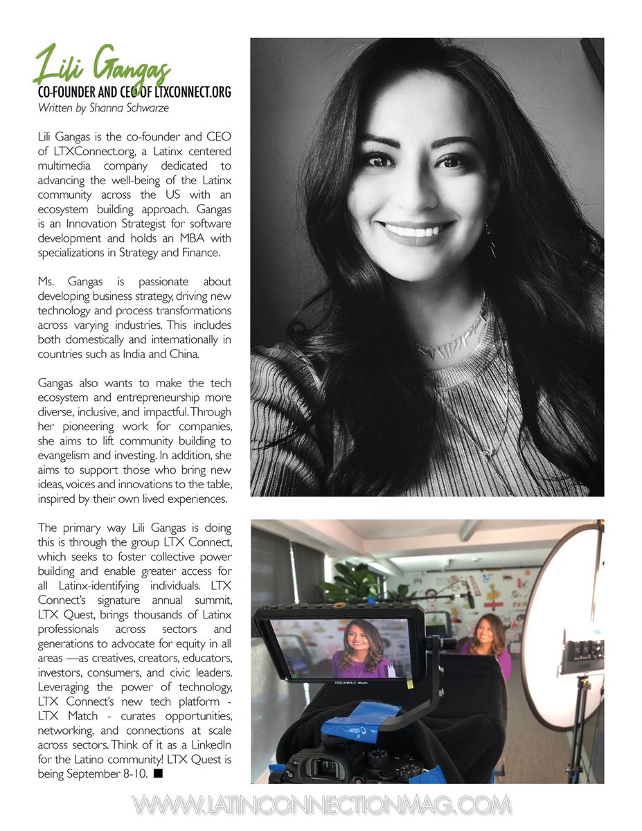 LatinConnection's tweet image. Meet Lili Gangas, Co-founder and CEO of LTXConnect.org! LatinConnectionMag.com