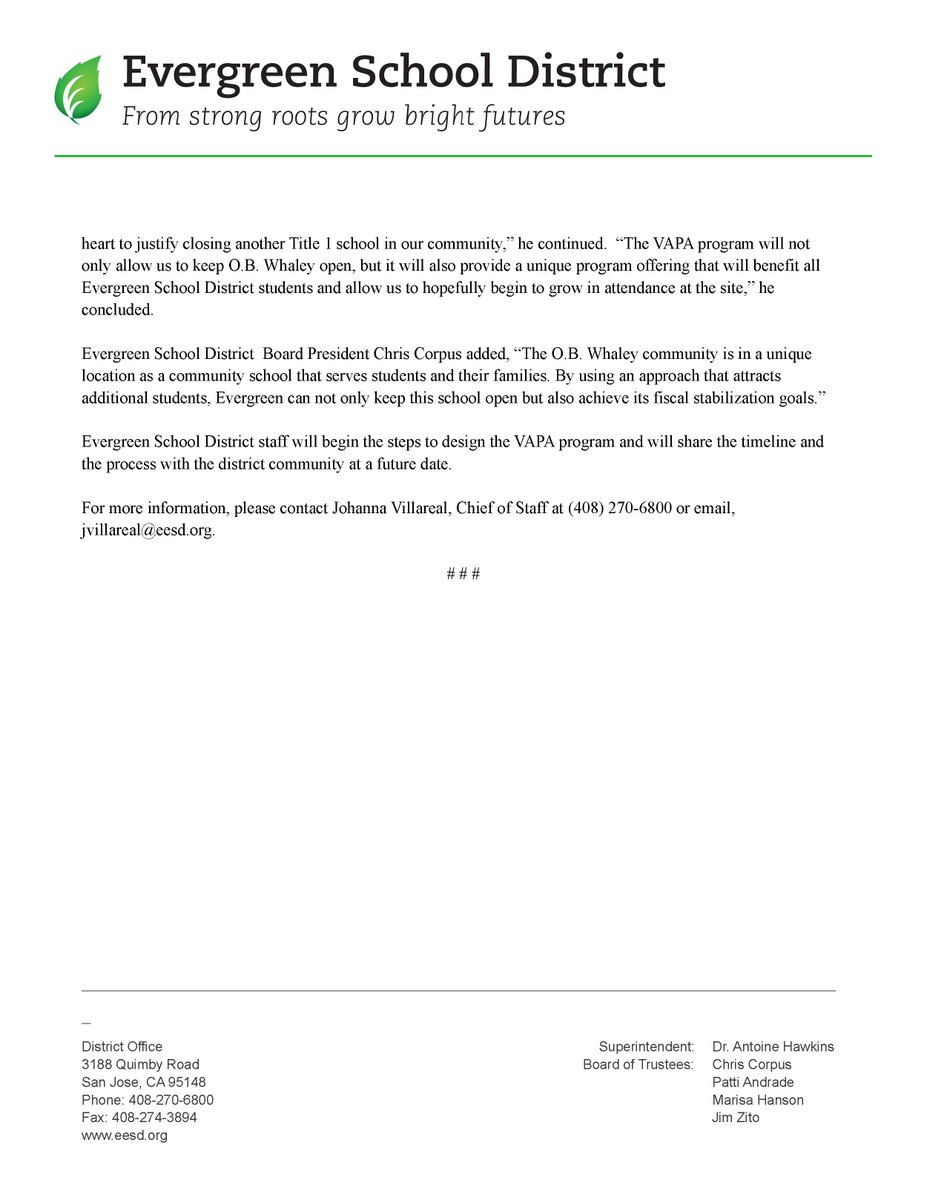 EvergreenESD (@evergreenesd) on Twitter photo <a href="/EvergreenESD/">EvergreenESD</a> will provide more opportunities for the youth in our communities. Our team looks forward to planning and designing a VAPA program. #VAPA <a href="/EvergreenESD/">EvergreenESD</a> will provide more opportunities for the youth in our communities. Our team looks forward to planning and designing a VAPA program. #VAPA