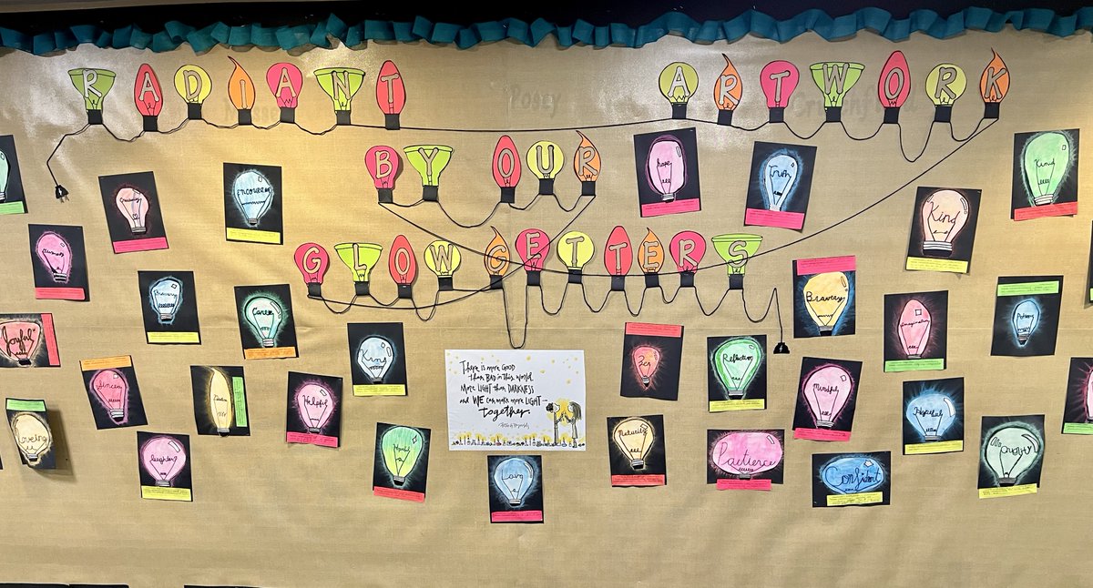 NorthsideInt's tweet photo. Northside has the BEST Art Teachers around! Check out this "Bright" display.
#msdone
#msrhodes https://t.co/QRc3S8Scq8