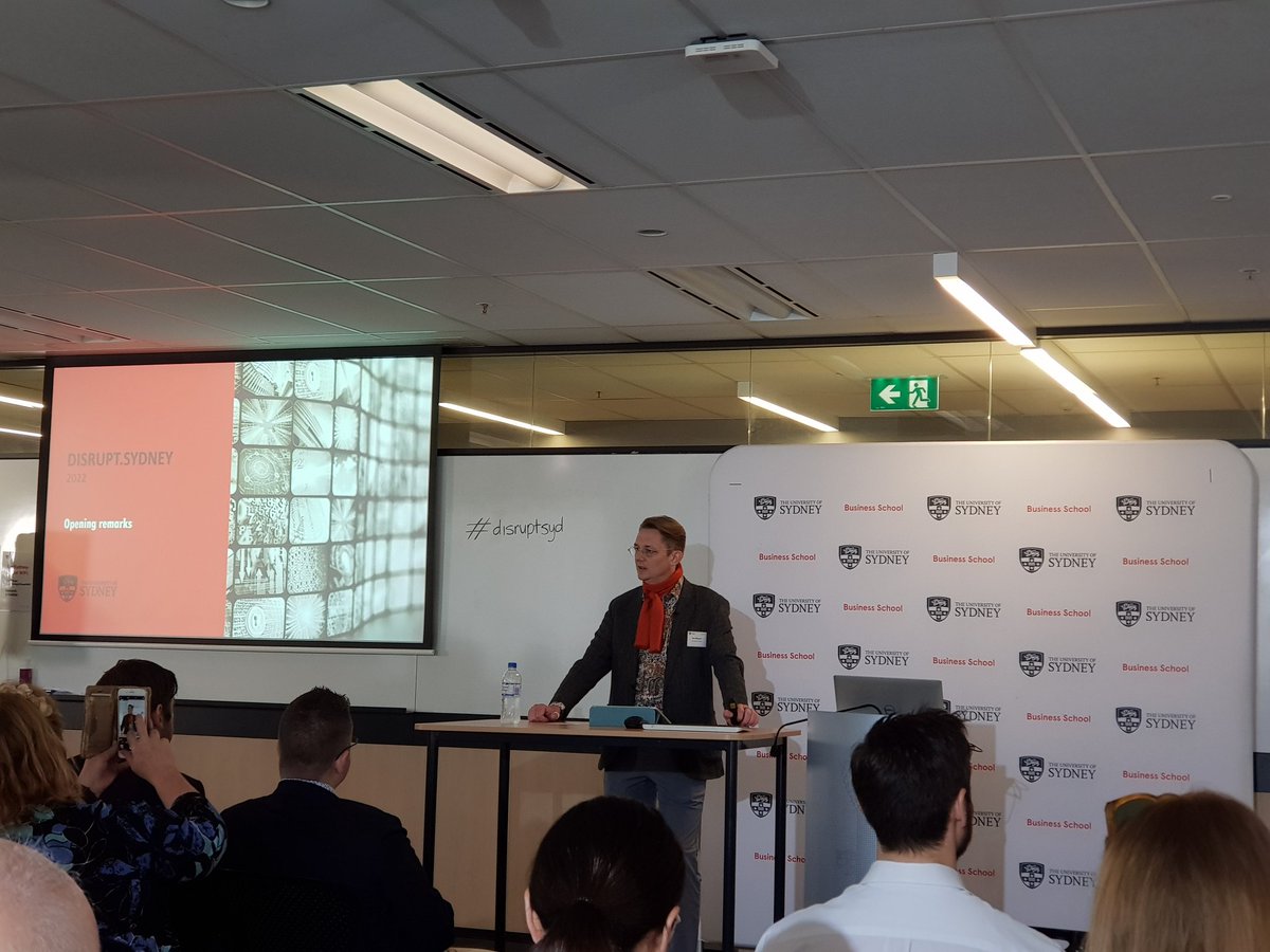 And we're off. After three years <a href="/karisyd/">Kai Riemer</a> opening Disrupt.Sydney. #disruptsyd