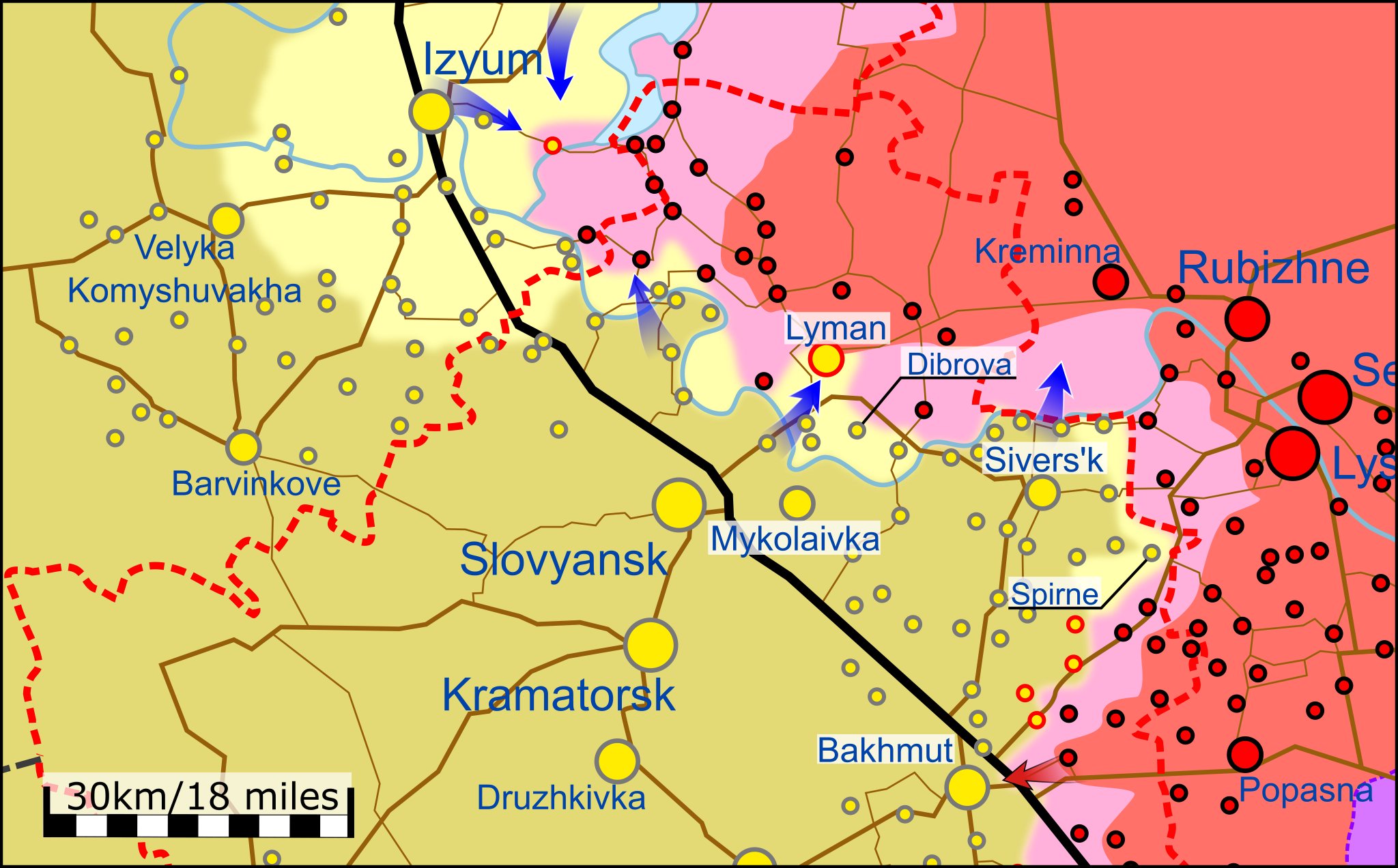 ukraine-war-map-on-twitter-updates-have-captured-dibrova-south-of