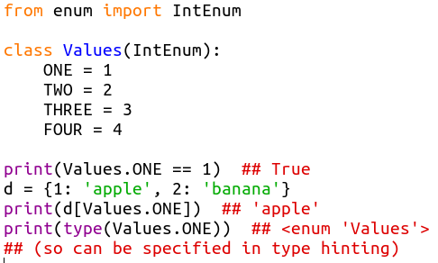WhenOfPython's tweet image. Not so fast ;-) Wouldn&apos;t IntEnum be better here? And StrEnum is even more awesome as a language feature - see when-of-python.github.io/blog/walrus-hu… #Python #pythonlearning  #whenofpython