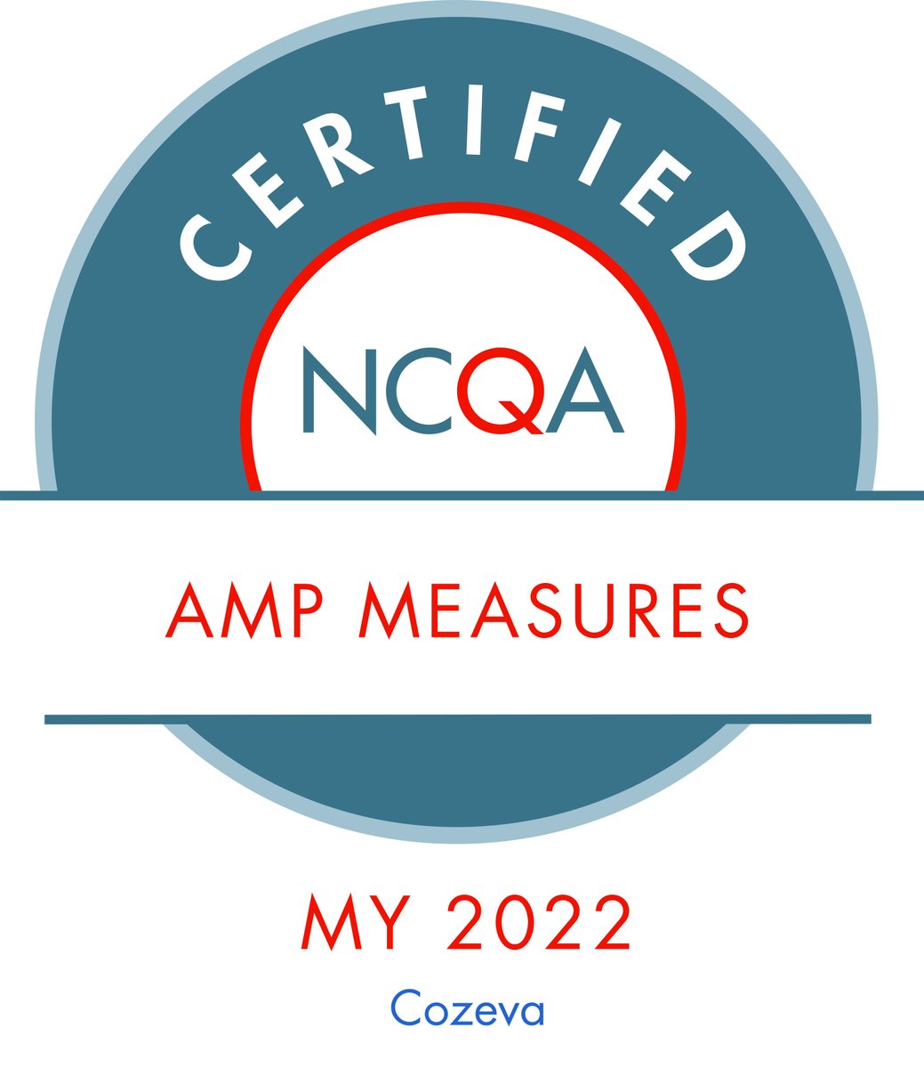 cozeva's tweet photo. We're proud of our team for all their hard work to achieve the latest AMP Measure Certification from NCQA!

#populationhealth #ampmeasures #valuebasedcare

https://t.co/7X1Sd1XRD0 https://t.co/H2OSMSvBU0