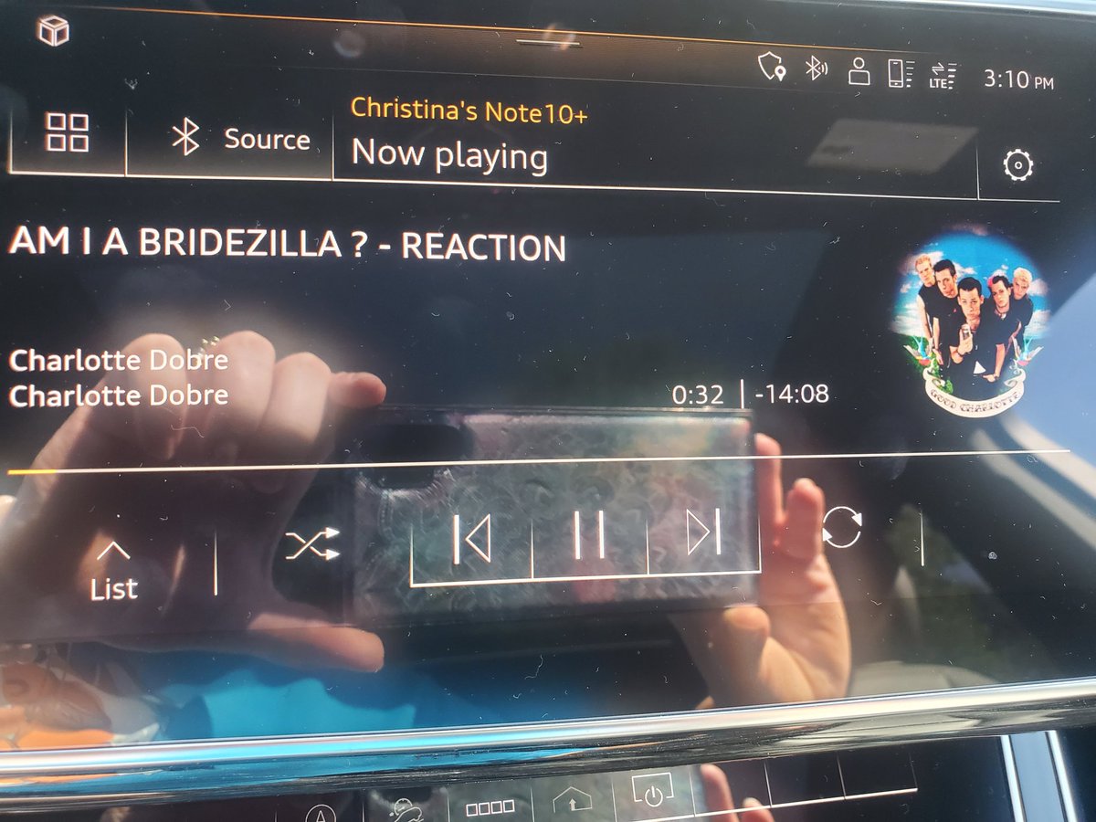 thextinamonster's tweet photo. @charlottedobre thought you'd get a kick out of the fact that my car lists you as @GoodCharlotte when I'm listening in the car 🤣🤣🤣 https://t.co/VsozicFXhy