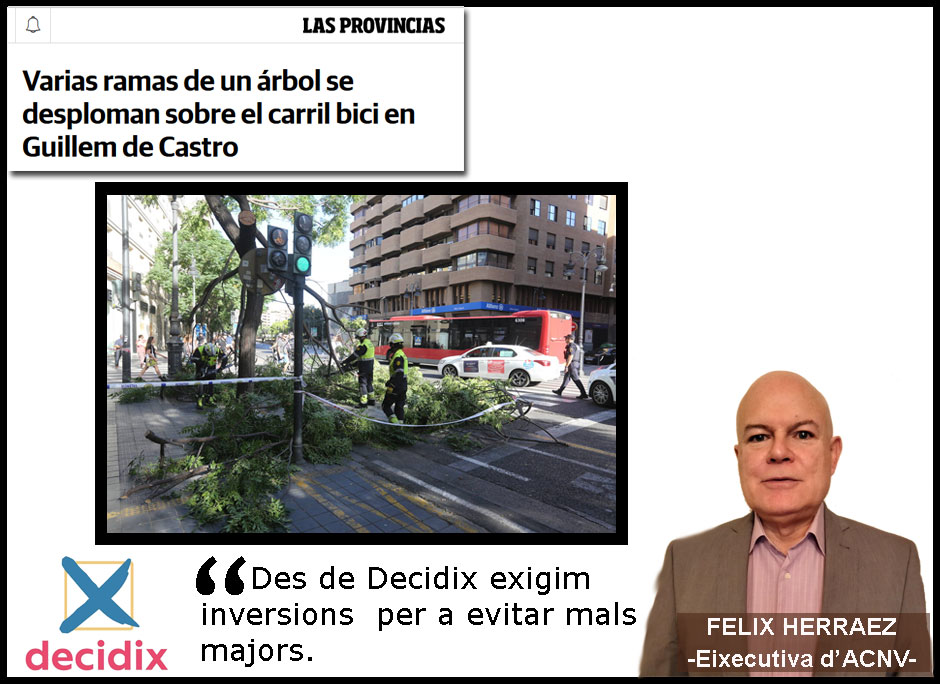 decidix's tweet photo. 🧐🌳Un atre arbre caigut per la falta de revisio de l’Ajuntament de Valencia. ¿Es per aço que posa veles en les reformes en lloc d’arbres? ¿Que no cauen?
#Decidix #Prevencio #seguritat #revisions https://t.co/RWUzXW9Od1