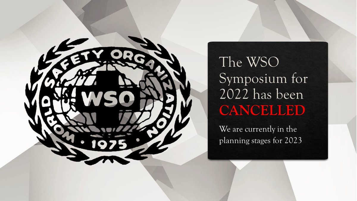 WorldSafetyOrg's tweet image. Due to unforeseen circumstances, we regrettably had to cancel our Symposium that was to be held in Las Vegas, Nevada, USA, October 2-5. Please contact the WSO Office at 660-747-3132 or email your questions and/or concerns to symposium@worldsafety.org #wso #safetyfirst #lasvegas
