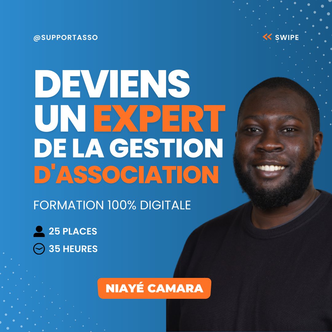 SupportAsso's tweet photo. ✋Support Asso - Le facilitateur des associations ouvre une nouvelle session de formation à la gestion d’association.
👉Objectif : acquérir les connaissances nécessaires à la gestion d’une association et augmenter les capacités de développement... #formation #gestion #Association https://t.co/HrLVnFjyPY