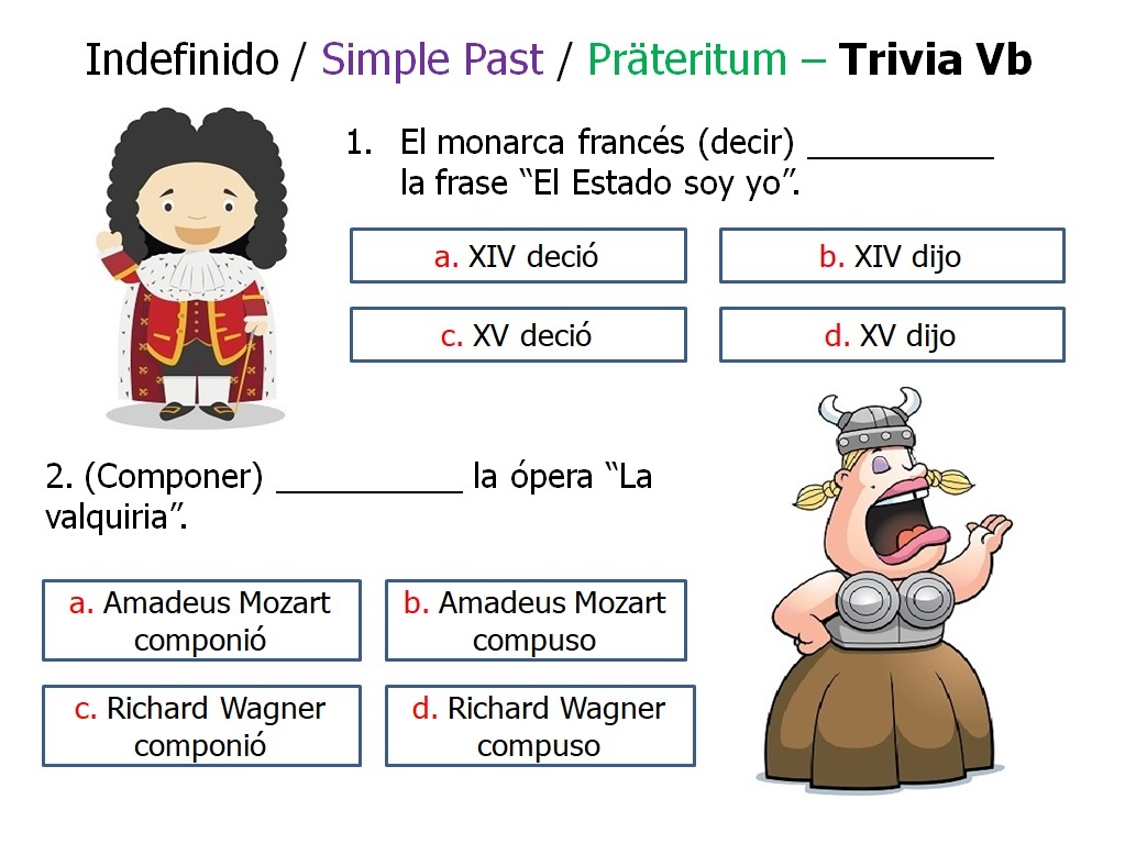 SpanishMucho's tweet photo. 🇩🇪 Indefinido / Präteritum Trivia - Weißt du die richtigen Antworten? Du findest die hier: https://t.co/xmHXf75iLd Trivia hier: https://t.co/D5d2mOzHR4 Präteritum Regeln hier: https://t.co/9Uegs3rtvx Viel Erfolg! 😊
#spanisch #spanishgames #spanishfun #spanishfun https://t.co/HC9zZx5nu1