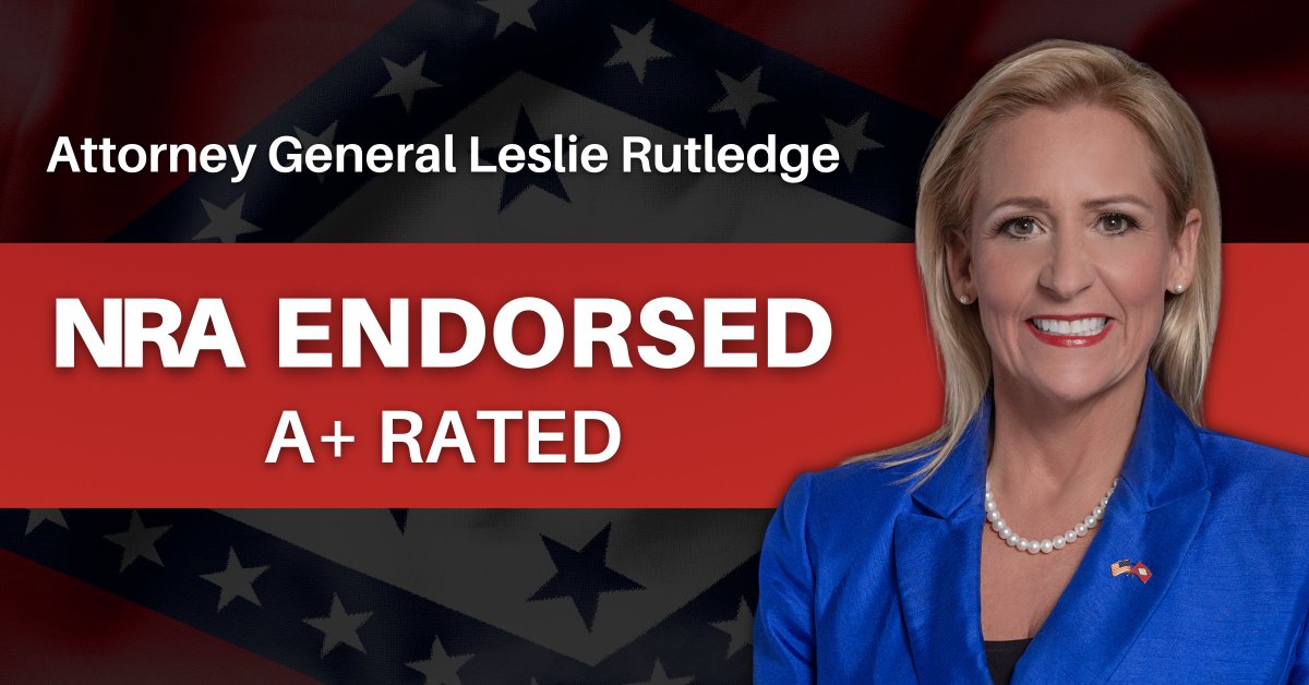 LeslieRutledge's tweet photo. Proud to have the endorsement of the @NRA! I will always fight for our 2nd Amendment right. #LR4LG https://t.co/MvEoZofmD5