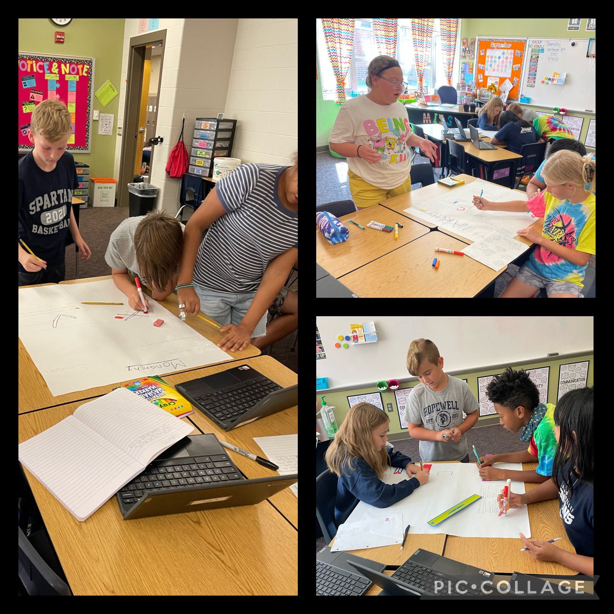 MissMeuser16's tweet photo. Collaborative Groups in action! Students work together to prepare a presentation on different types of government… today the students, tomorrow the teachers! https://t.co/E9ZROe2w7o