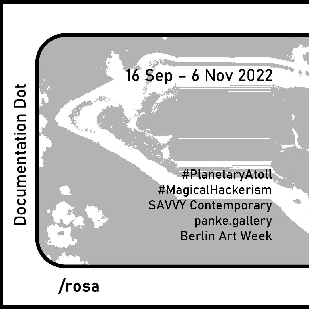 The show #PlanetaryAtoll <a href="/PankeGallery/">panke.gallery</a> is open, now it's time for our companion exhibition on archiving and documentation at /rosa ➠ #DocumentationDot – extending the exhibition #PlanetaryAtoll <a href="/PankeGallery/">panke.gallery</a> #berlinartweek #SavvyContemporary #MagicalHackerism