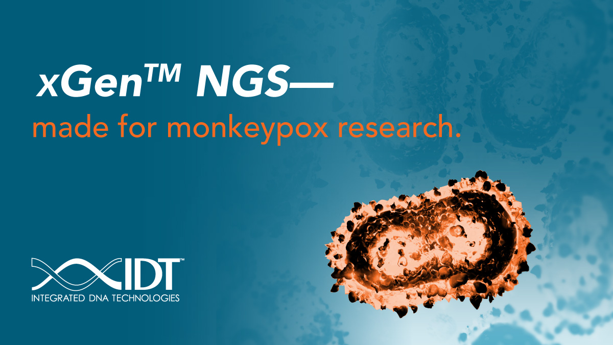 idtdna's tweet photo. Ready-to-ship, single-tube xGen™ Monkeypox Virus Amplicon Panel for epidemiology research. Get started here: https://t.co/5THP8xlJkw

#IDT #IDTdna #monkeypoxresearch #monkeypox https://t.co/9Lgsw4Vzry