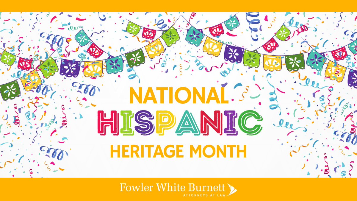 Fowler_White's tweet photo. Kicking off National Hispanic Heritage Month by recognizing and celebrating the many talents, diverse culture and vibrant spirit of our Hispanic team members.
#NationalHispanicHeritageMonth https://t.co/MiNiU3O35q