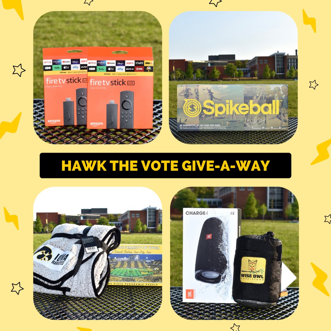 VoteHawk's tweet photo. Hawk the Vote is doing a GIVE-A-WAY for National Voter Registration Day! 

Here's how to enter:
1. Follow @VoteHawk 
2. Tag a friend and reply with your voting plan for the Midterms
3. Retweet this

The winners will be announced on Nat. Voter Reg. Day, Sept. 20th. #VoteUIowa https://t.co/6Khcq3W5xu