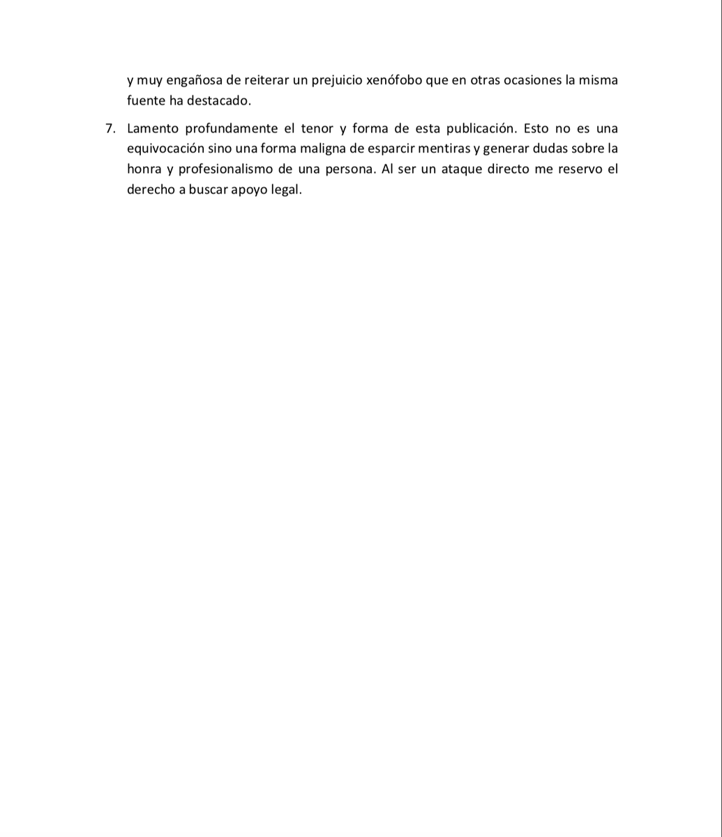 Declaración pública.