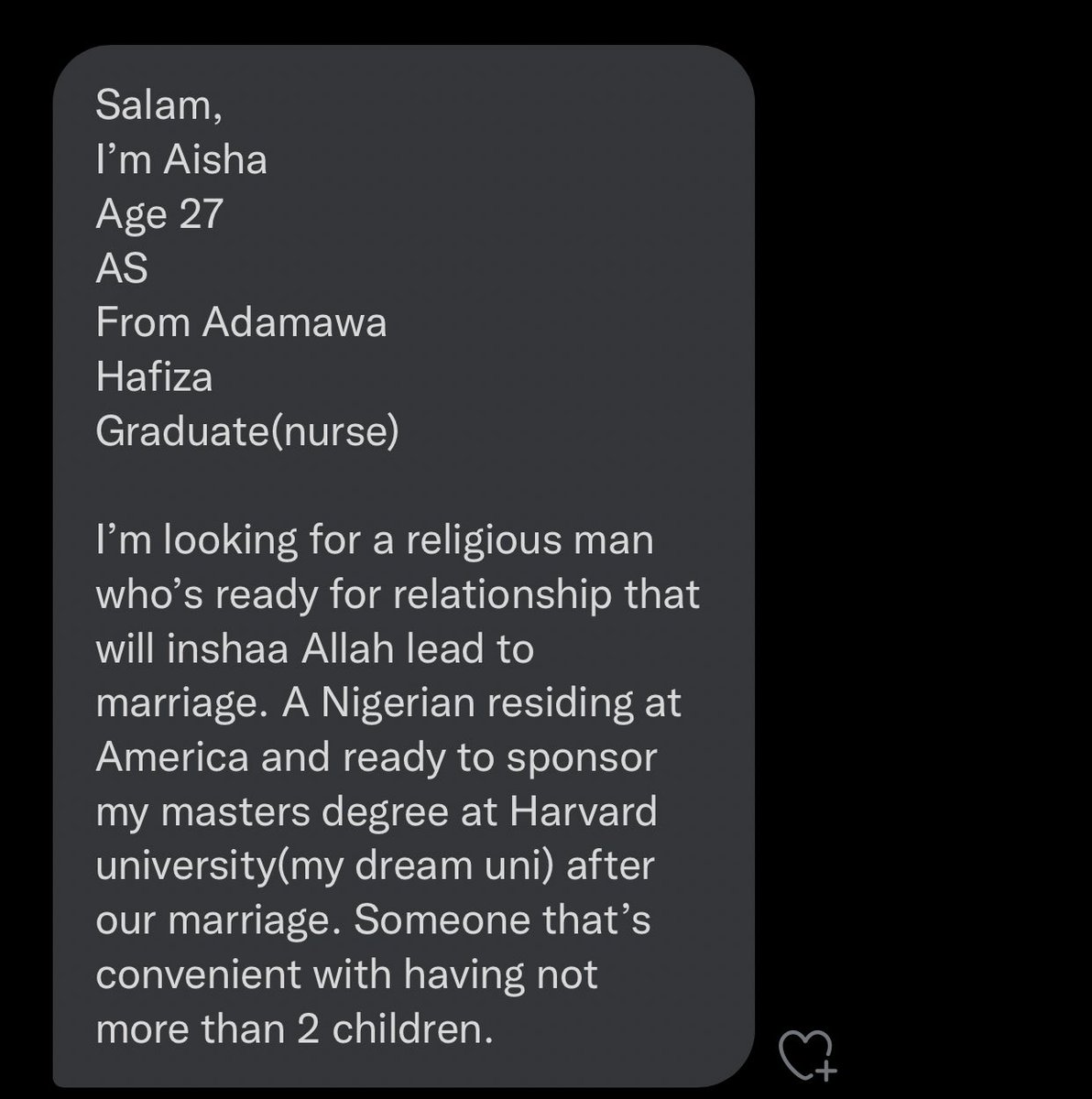 al_shekarau_'s tweet photo. A sister is looking for a partner. Pls retweet! https://t.co/rrgVTpobSQ