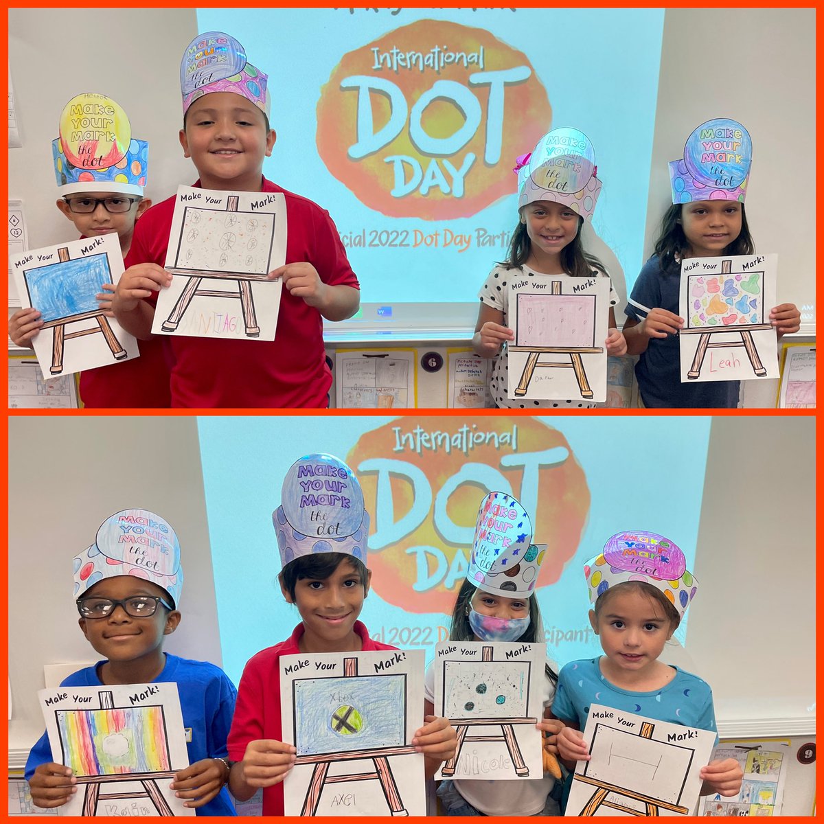 Our class had such a great time creating their own mark on #InternationalDotDay #MakeYourMark #TeamSISD #BeTheBuffalo #BuffaloStrong