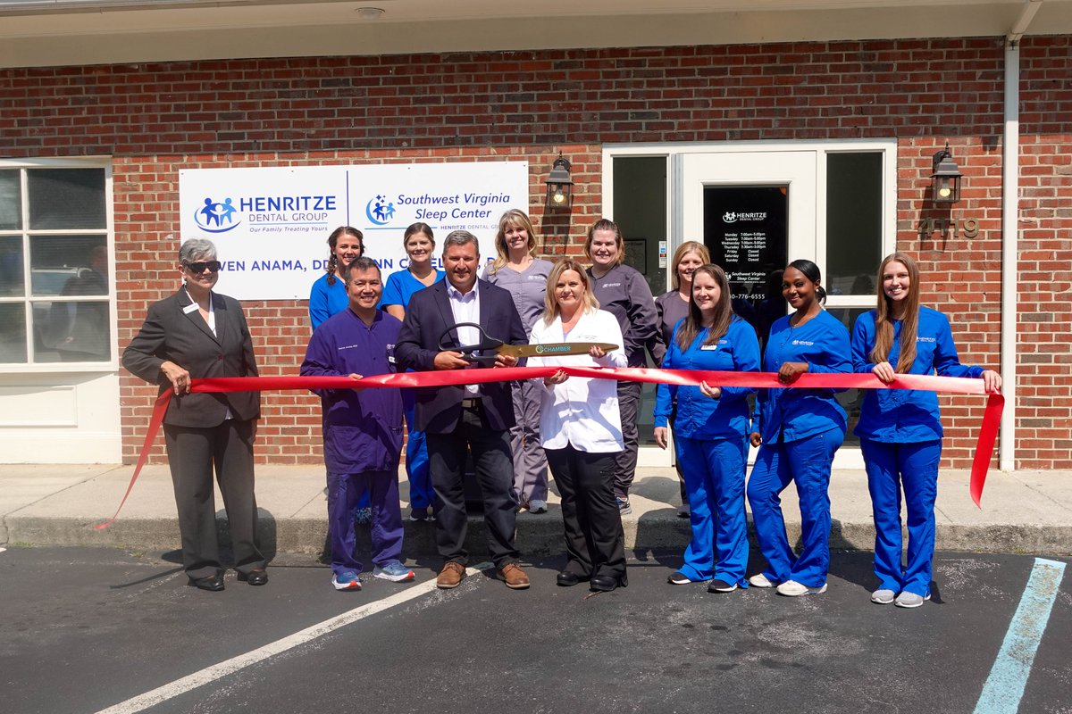 According to <a href="/CDCgov/">CDC</a>, about 70 million Americans suffer from chronic sleep problems. The good news: <a href="/HenritzeDental/">Henritze Dental Group</a>'s new Southwest Virginia Sleep Center can help!

✂️ Congratulations, Drs. Henritze, Anama, Copeland, and team!

🛏️ Learn more: bit.ly/sw-va-sc.