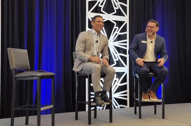 JmsMadisonInst's tweet photo. Great discussion with @FrancisSuarez and @salnuzzo on how to make the perfect cafecito. It’s all about the espuma… got it.
#FlaPol #FLTech22 https://t.co/YaWcqSRR4L