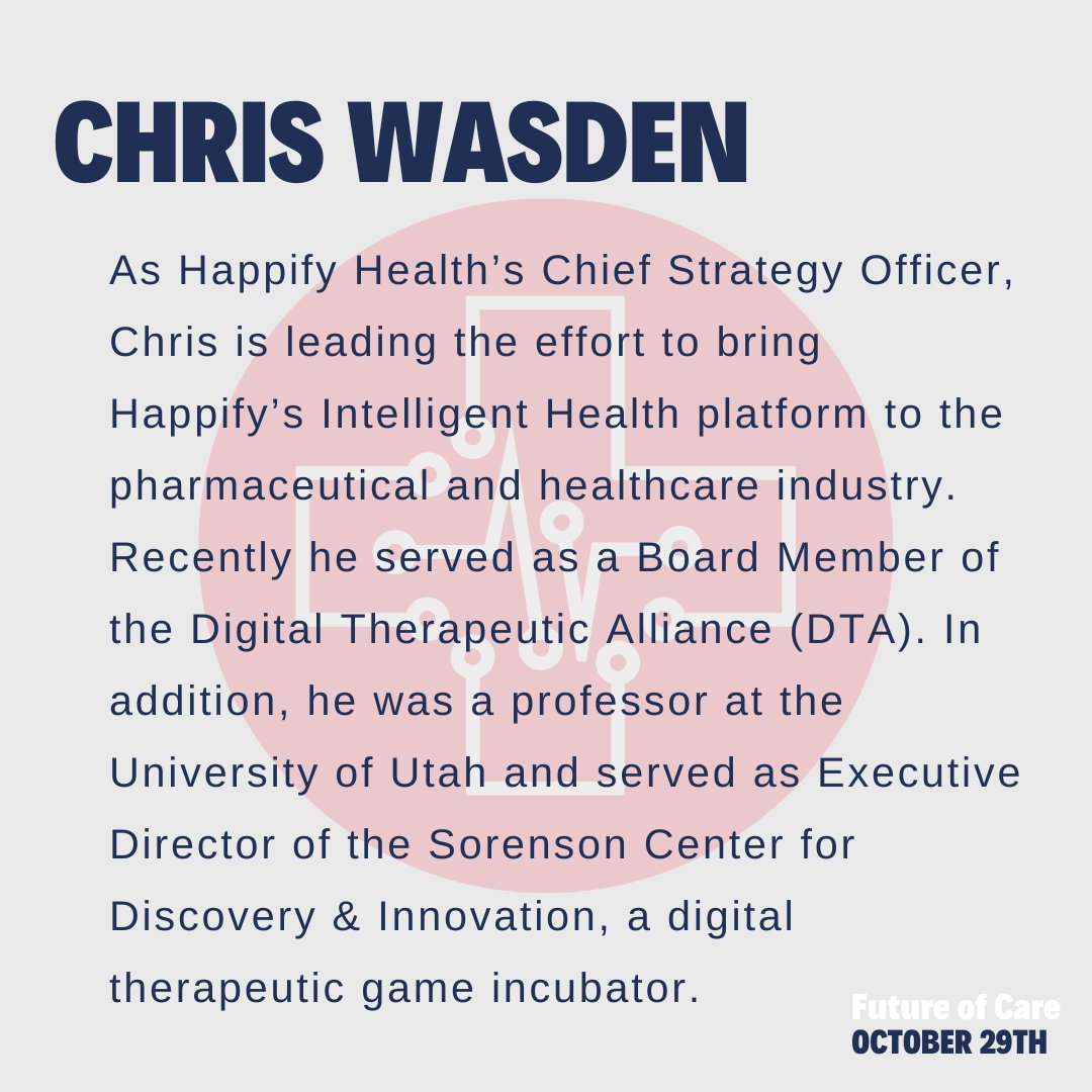 First speaker announcement for Future of Care 2022! Register for our conference to learn from <a href="/chriswasden/">Chris Wasden</a>  
 #futureofcarenyc #futureofcare #FOC2022 #futureofcareconference2022 #medtech #healthtech #health #innovation #healthcarenyc #futureofcarenyc2022