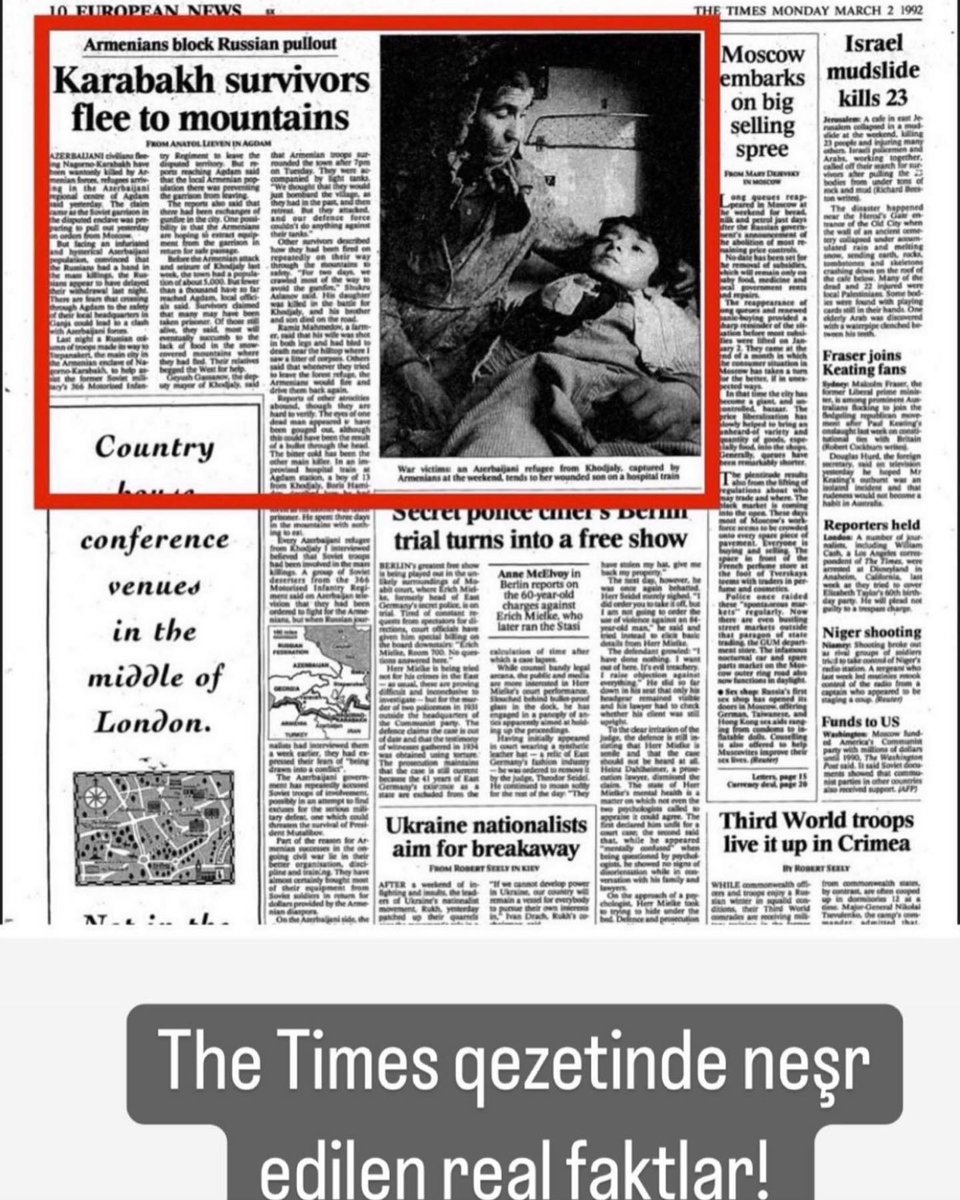 Facts in The Times newspaper:
Факты из газеты The Times:
#StopArmenianAggression