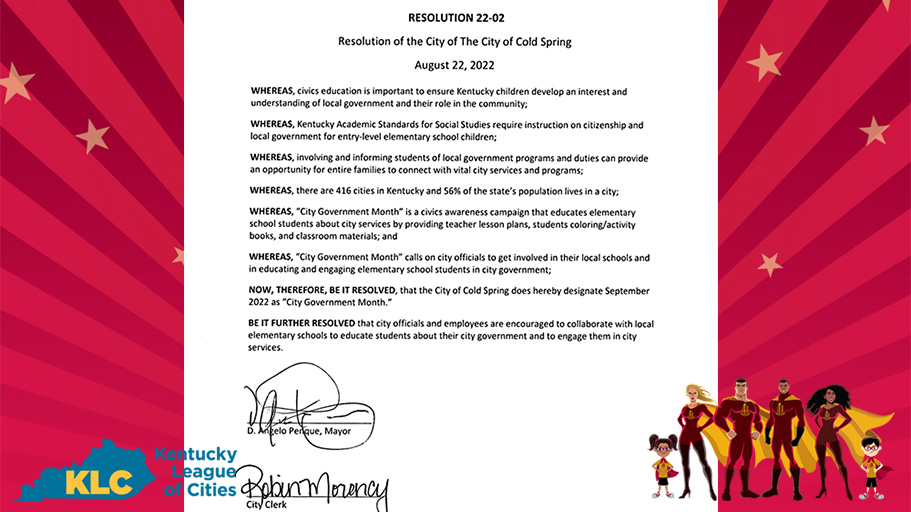 citymonth's tweet photo. It is City Government Month in the City of Cold Spring! Thank you Mayor Angelo Penque and members of the City Council for the support! Learn more about City Government Month and the free civics education program for elementary schools at https://t.co/IosRFBO6Fh. #citymonth https://t.co/rZbl6F2OWe