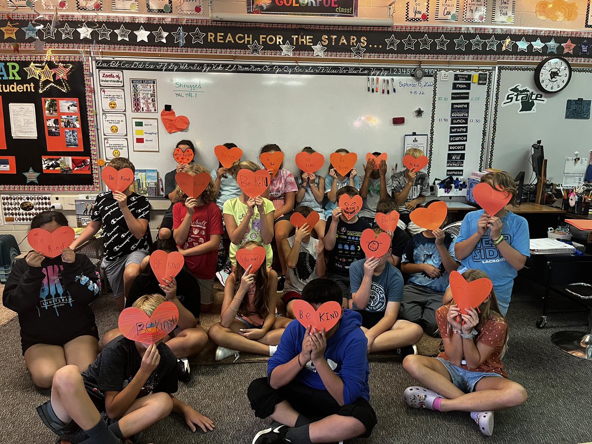 We learned to be careful with each other’s hearts today and to always BE KIND!🧡🧡<a href="/WaukazooWO/">Waukazoo Elementary</a>