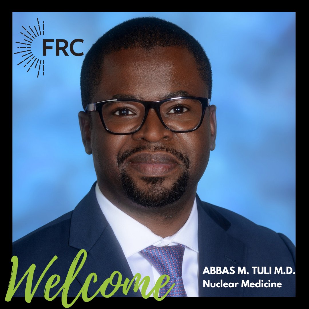 A warm welcome to our new physician, Abbas M. Tuli, M.D.! 

Dr. Tuli specializes in nuclear medicine. Click the link to learn more about Dr. Tuli's expertise: loom.ly/kScbNKg