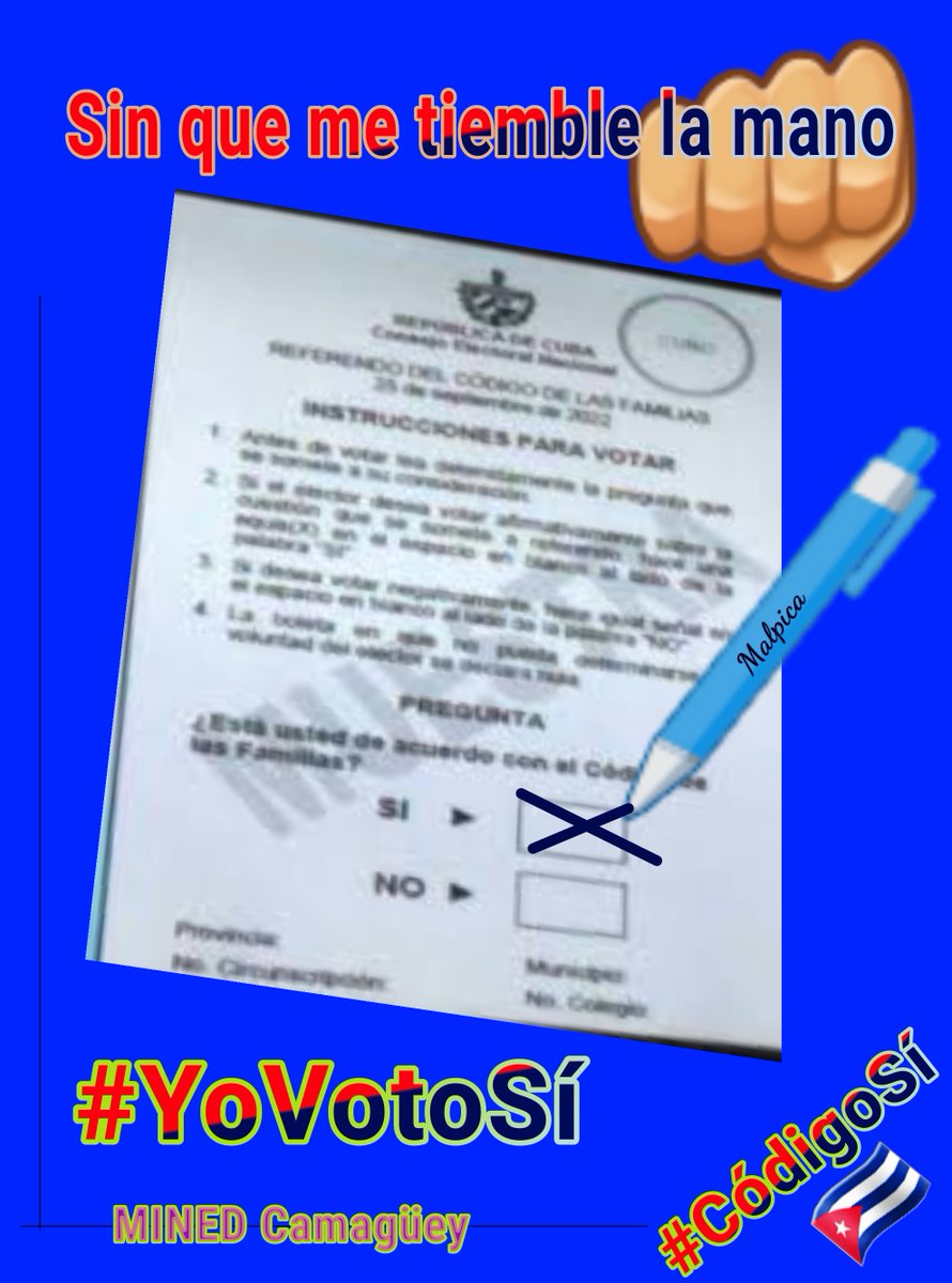 <a href="/Eugeniocubano/">Eugenio González Pérez</a> <a href="/DiazCanelB/">Miguel Díaz-Canel Bermúdez</a> <a href="/DrRobertoMOjeda/">Dr. Roberto Morales Ojeda</a> <a href="/CubaMined/">MINED</a> Los #EducadoresCamagüeyanos vamos por el SÍ
