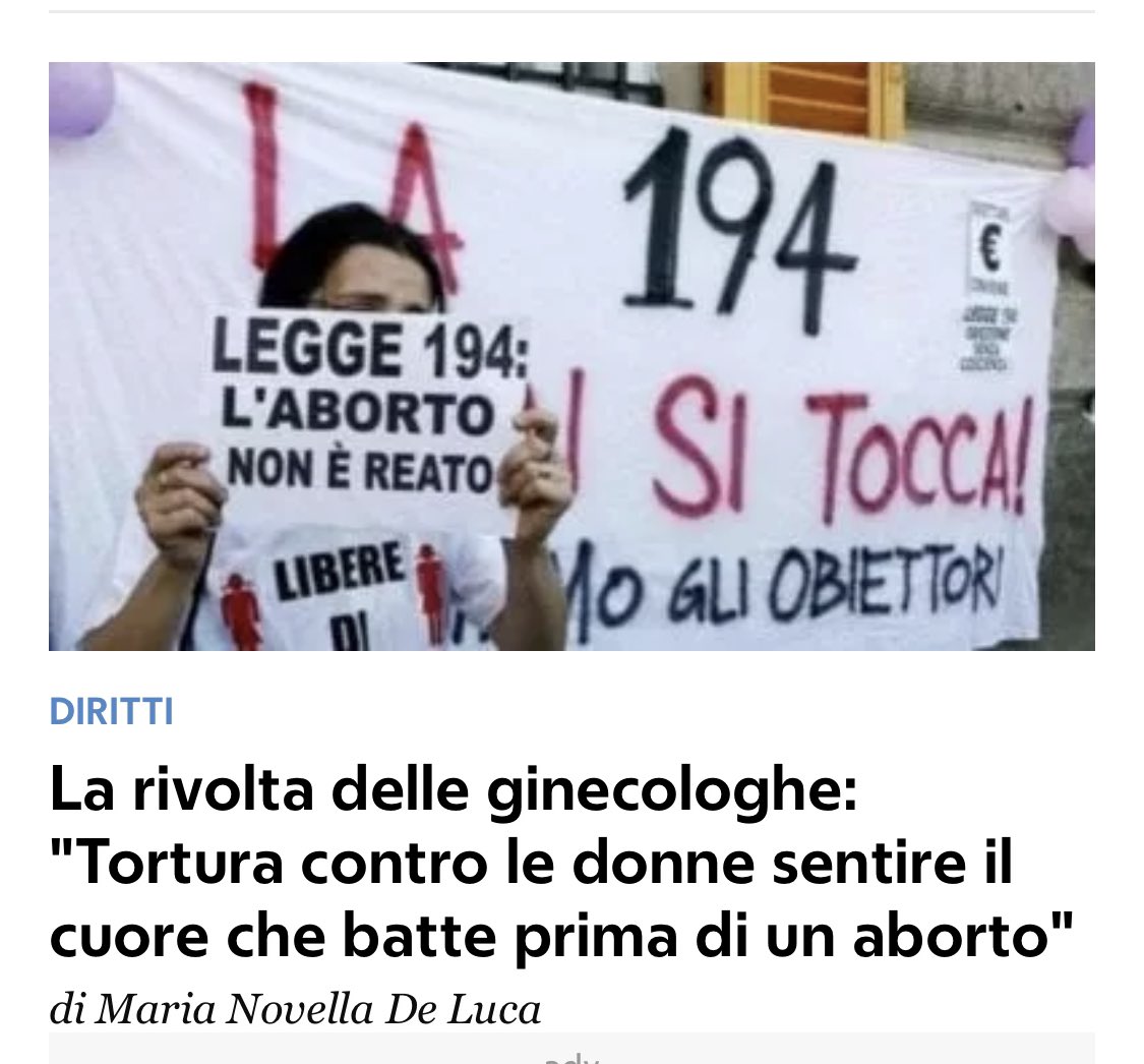 MartaLeonori's tweet photo. "Diritto di non abortire”, ascoltare il battito del feto: questa è la #destra che in Italia e in Europa vuole cancellare libertà e autoderminazione delle #donne. Noi difendiamo il diritto di poter scegliere, con la piena applicazione della legge 194.
#MeloniVergogna https://t.co/na7yaTfw1U