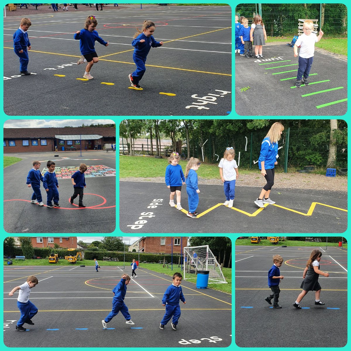 Making the most of our outdoor adventure this afternoon. First we collected leaves 🍃 stones and twigs then we tried out the new yard activities. Hopping, side stepping, balancing and jumping. 😃 #healthyHarris in dosbarth Roald Dahl. @DeightonPrimary <a href="/DPSWitcombe/">Witcombe</a> <a href="/DpsRutter/">DPSRutter</a>