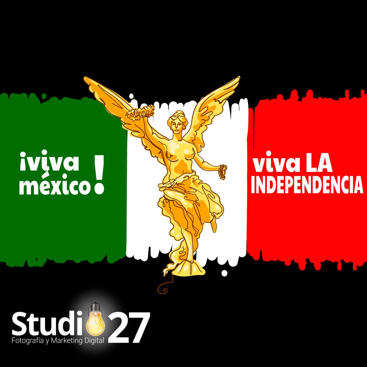 Creativoz2's tweet photo. #Studio27 15 de Septiembre y su Marketing.

El 15 de septiembre se conmemora el día del “Grito de Independencia”, es un día de alegría y gozo para todo México. En todos los rincones de la nación se ven banderas, luces tricolores y las imágenes de los héroes mexicanos. https://t.co/DcmCs6tEKH