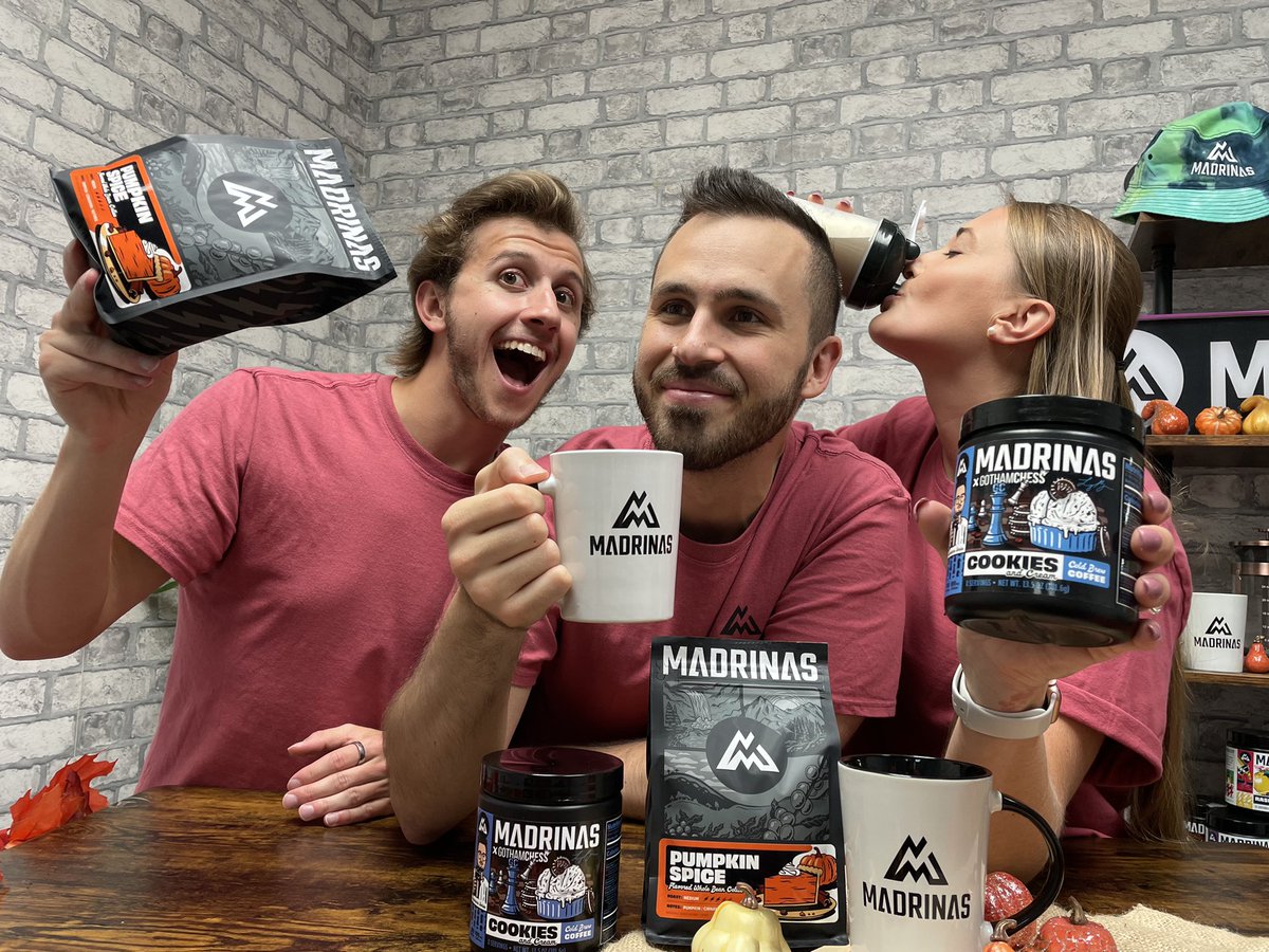 The squad getting fueled on that new new, about to drop for the ranked grind…

Pumpkin Spice, Cookies &amp; Cream LIVE NOW <a href="/madrinas/">MADRINAS</a>