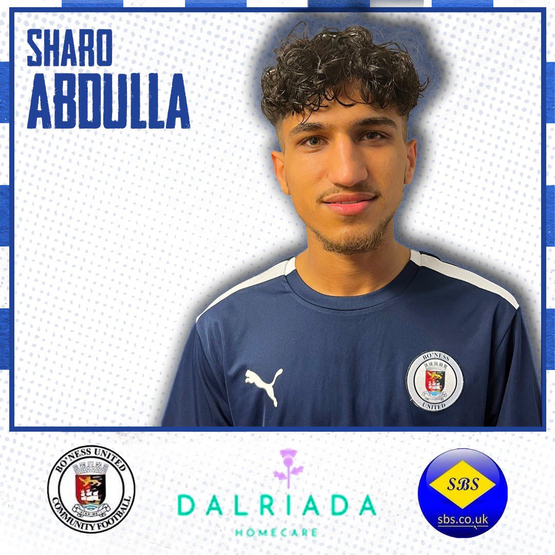 Boness20s's tweet photo. Sharo Abdulla is@sponsored by family business Irn-Bru Grocers, thank you to the Abdulla family! https://t.co/GxUJaYM4ZV
