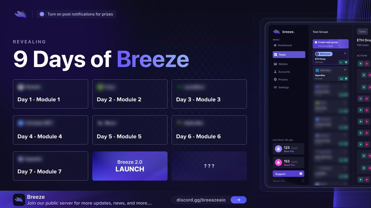 Welcome to the Breeze Takeover 💨

Make sure to have your Notifications on… #9DaysofBreeze