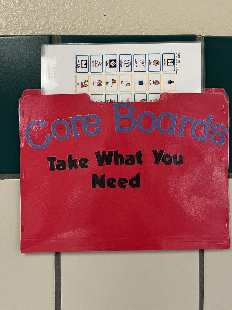 RashGCSLP's tweet photo. Take what you need!! Our kiddos need communication and helpers willing to model throughout the day. We can make more, but please return for the next day!!

#tesspeech #communicationmatters #AAC #tesleads #tigerstrong #coreboards https://t.co/SFXxTPnxQF