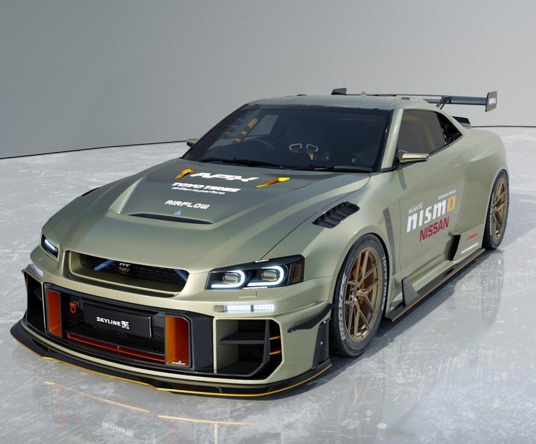 Nissan R36 Skyline Render - 9GAG