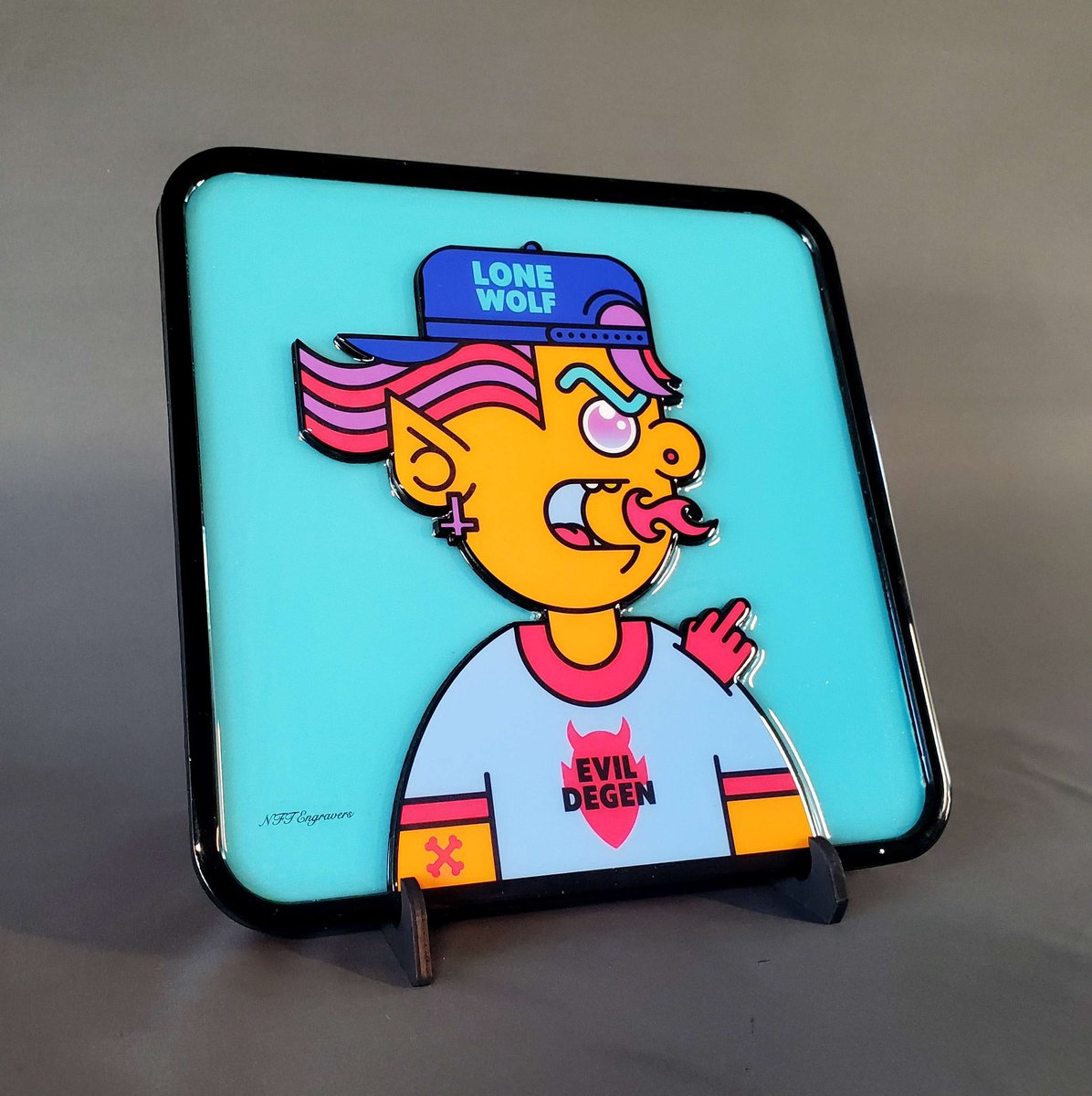 Giving away a newly minted Appreciator and an <a href="/NFTEngraver/">NFTE</a> tin to go with it. 

Just retweet! 😃 

P.s. all Appreciators owners can purchase one as soon as today if you’d like 🤘