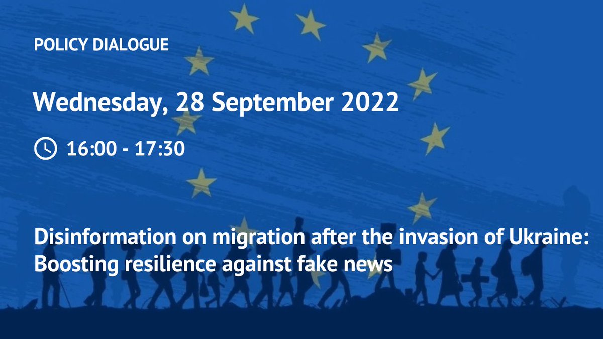 📌SAVE THE DATE📌

🗓28/09 🕒16:00-17:30 

Join our EPC, <a href="/FEPS_Europe/">FEPS</a> &amp; <a href="/FES_Europa/">FES Europa</a> hybrid event on fighting #disinformation on migration.

With <a href="/brandobenifei/">Brando Benifei</a>, <a href="/zournti/">Tina Zournatzi</a>, <a href="/LaszloAndorEU/">László Andor</a>, <a href="/sandilyaH/">Hrishabh Sandilya</a>, <a href="/MyriaGeorgiou4/">Myria Georgiou</a> and <a href="/albe_neidhardt/">Alberto Neidhardt</a>.

SIGN UP NOW✍️
epc.eu/en/events/Disi…
