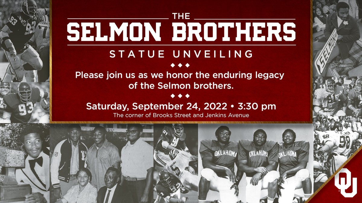 𝙂𝙤𝙙 𝘽𝙡𝙚𝙨𝙨 𝙈𝙧𝙨. 𝙎𝙚𝙡𝙢𝙤𝙣

Join us next Saturday for the statue unveiling of the Selmon brothers at the corner of Brooks Street &amp; Jenkins Avenue. 

📰 » bit.ly/SelmonsStatue

#OUDNA