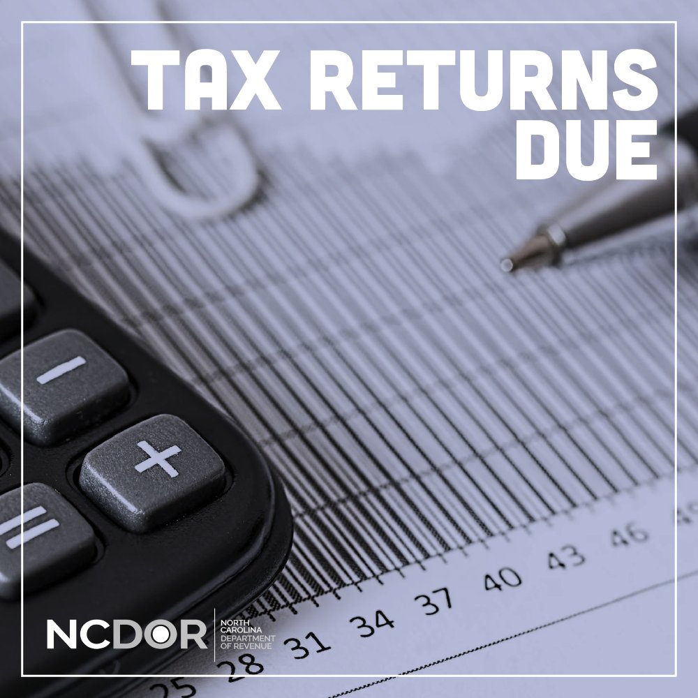 N.C. Dept of Revenue on Twitter "It’s almost that time! If you file your individual tax