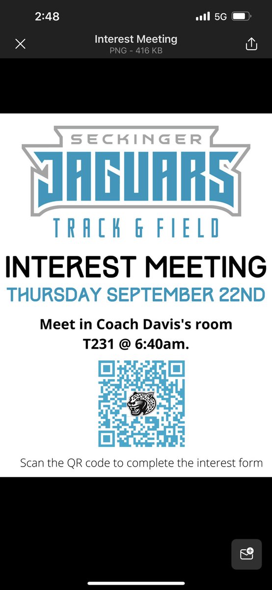 Track interest meeting next Thursday, September 22nd @ 6:40am. Meeting in Coach Davis’s room-T231