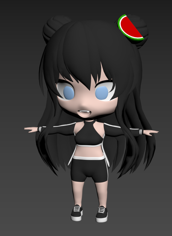 polymatronic's tweet photo. @Sukidingels so, ein erster grober 3d Sketch für die eigene Suki Nendroid Version is mal soweit. https://t.co/xGQWWerR31