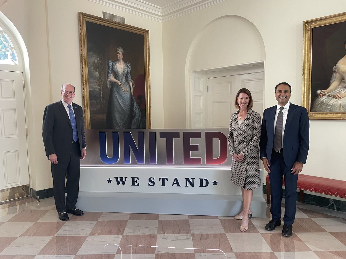 iamsmccormick's tweet photo. Proud to represent @ymca at @WhiteHouse today at the United We Stand Summit with colleagues @EbooPatel and @JReckford 
 Invited because the Y is seen, all the way to highest levels of the government, as an organization that brings people together – a “uniter” &amp; a force for good https://t.co/CvHLQVYp1k