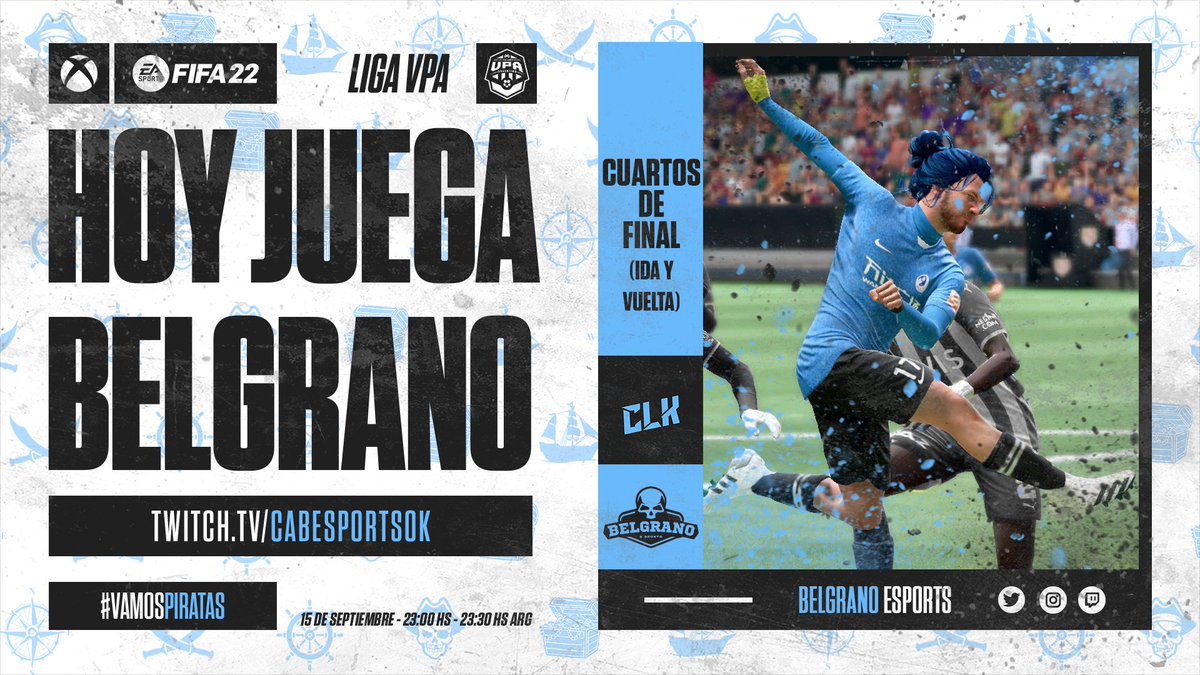 CABesportsok's tweet photo. 💙 VAYAS DONDE VAYAS VOY A IR💙
👉🏼 Se vienen los cuartos de final y #Belgrano está haciendo un campañón. Nos enfrentamos a #Clicka en la LIGA VPA.
🏴☠️¿Nos vemos esta noche?
Prendete a la doble transmisión: https://t.co/OzofP2EPG9
https://t.co/O43EujkigK
#DaleB https://t.co/ERHXx5t7Wx