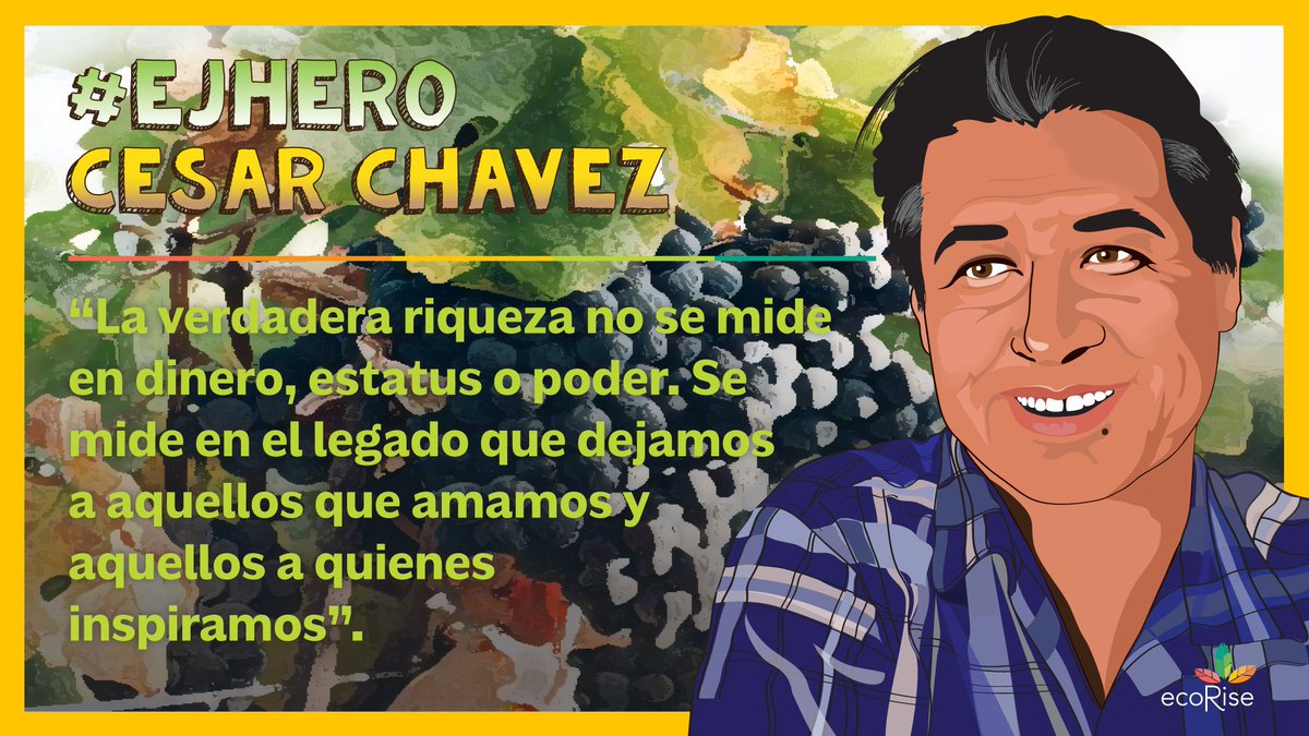 Cesar co-founded the United Farm Workers (<a href="/UFWupdates/">United Farm Workers</a>) labor union in 1962, the first organization to politically represent workers who were being exploited by the agriculture industry. Learn more in this video &amp; lesson plan from PBS 👉 rmpbs.pbslearningmedia.org/resource/ameri…. #ecoteacher (2/2)