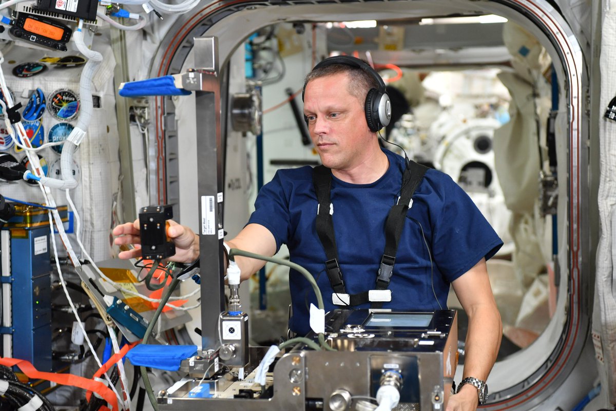 Jessica Watkins (@astro_watkins) on Twitter photo We put the human in human spaceflight this week as test subjects for <a href="/esa/">European Space Agency</a>’s GRASP and GRIP experiments. These human research studies are exploring the role of gravity in hand-eye coordination and motor control, helping us prepare for future missions further into the system. We put the human in human spaceflight this week as test subjects for <a href="/esa/">European Space Agency</a>’s GRASP and GRIP experiments. These human research studies are exploring the role of gravity in hand-eye coordination and motor control, helping us prepare for future missions further into the system.