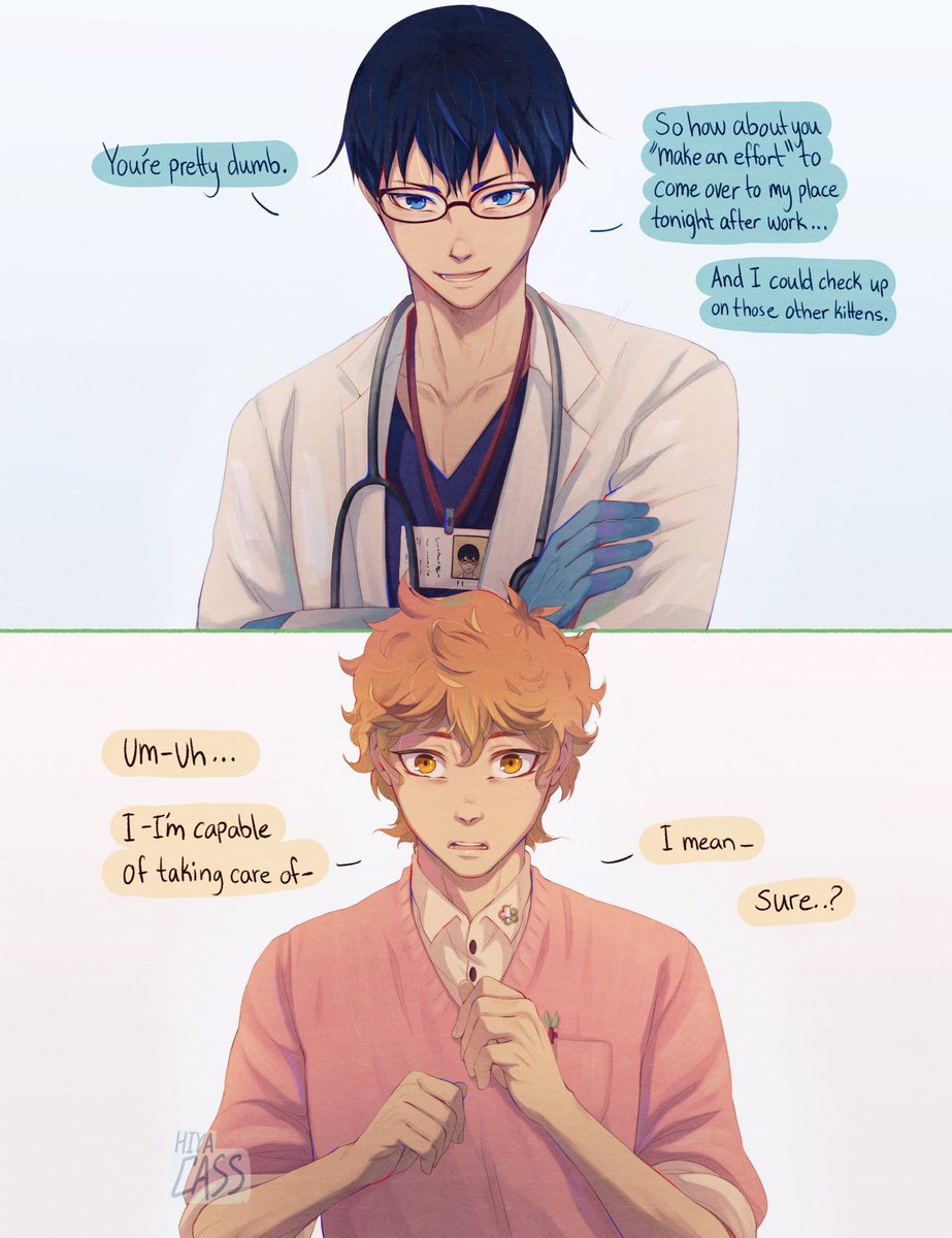 Kagehina veterinarian/pet-groomer AU🐈
#haikyuu 