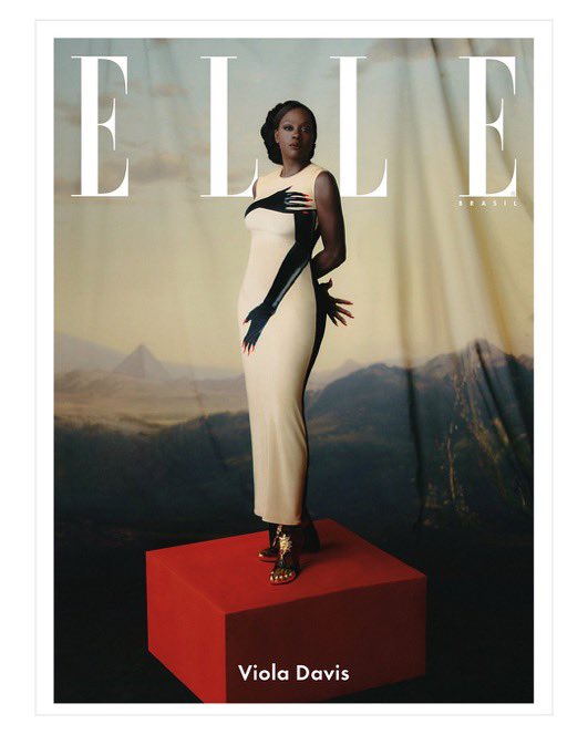 blkgirlculture's tweet image. Viola Davis for Elle Brasil, Setepmber 2022 shot by MAR+VIN