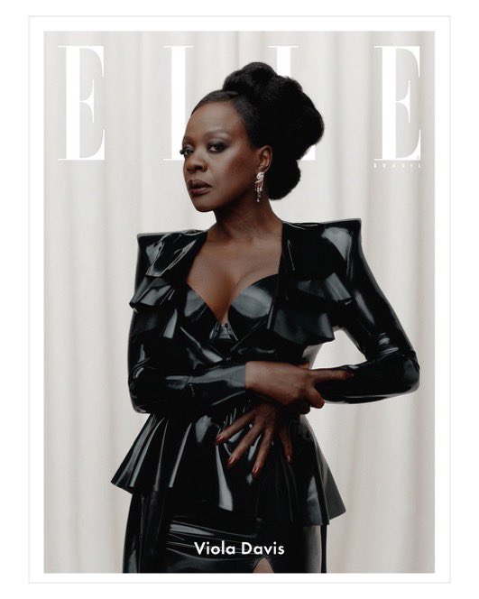 blkgirlculture's tweet image. Viola Davis for Elle Brasil, Setepmber 2022 shot by MAR+VIN